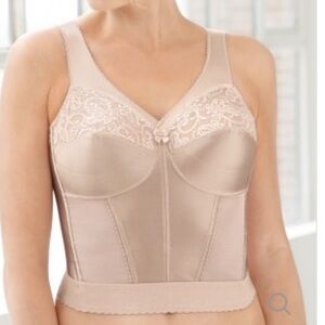 GLAMORISE Magic Lift Long Line Wirefree Bra size 34C NWOT